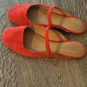 Madewell Red Suede Women's Mules